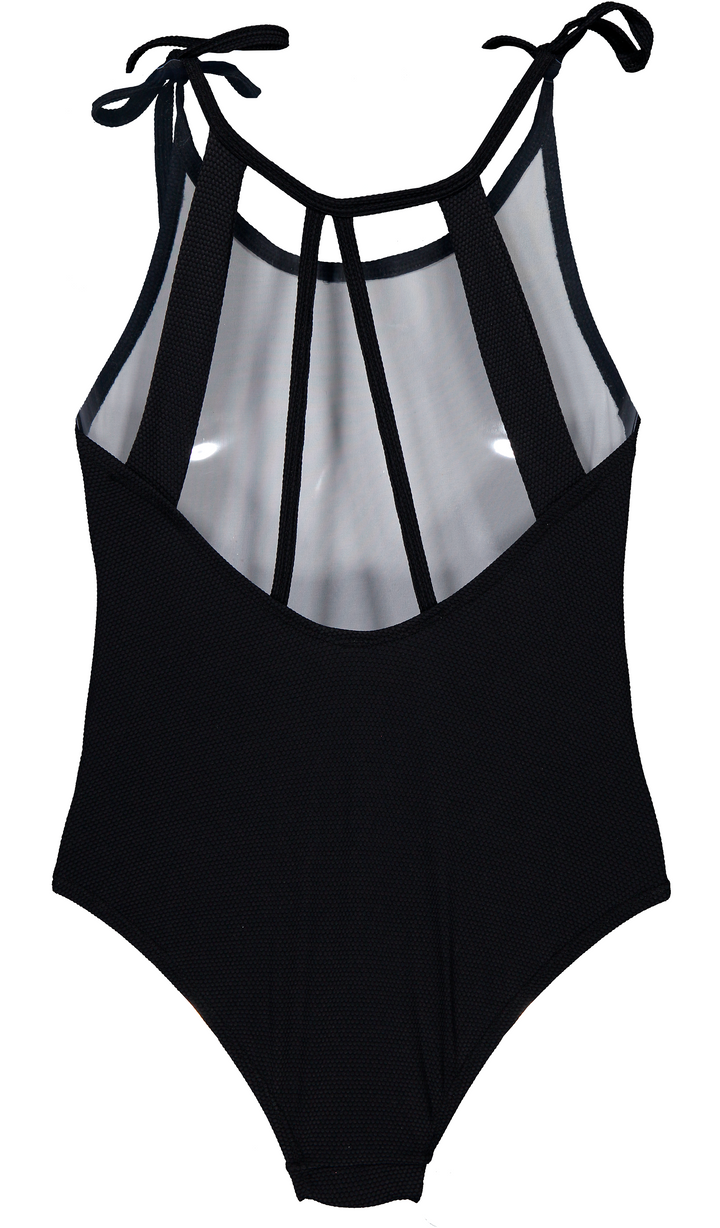 Swimsuit Textured Black - سباح