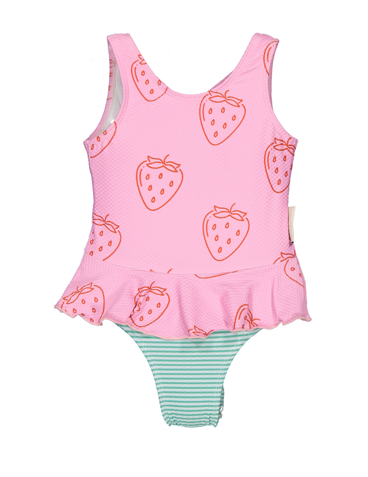 Swimsuit Strawberries Textured - سباح