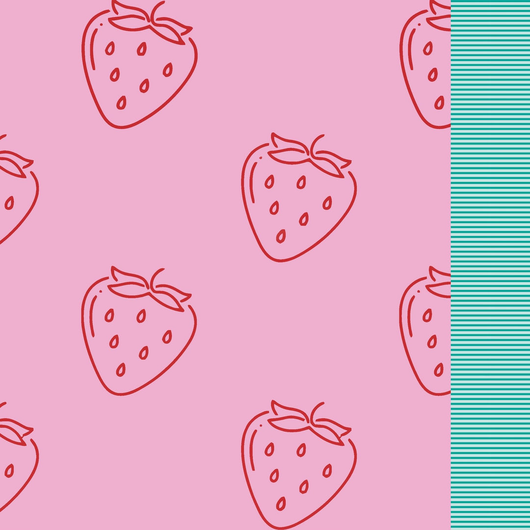 Swimsuit Strawberries Textured - سباح