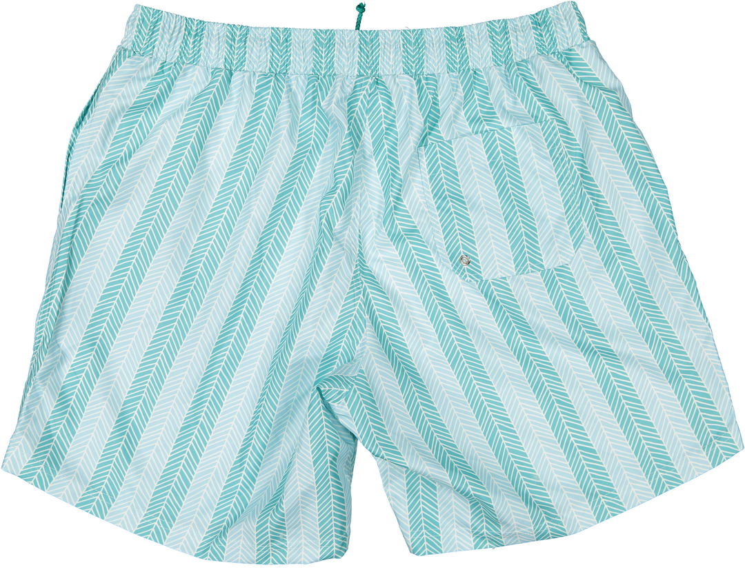 Men Swimshorts herringbone Aqua - سباح