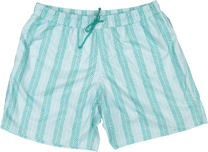 Men Swimshorts herringbone Aqua - سباح