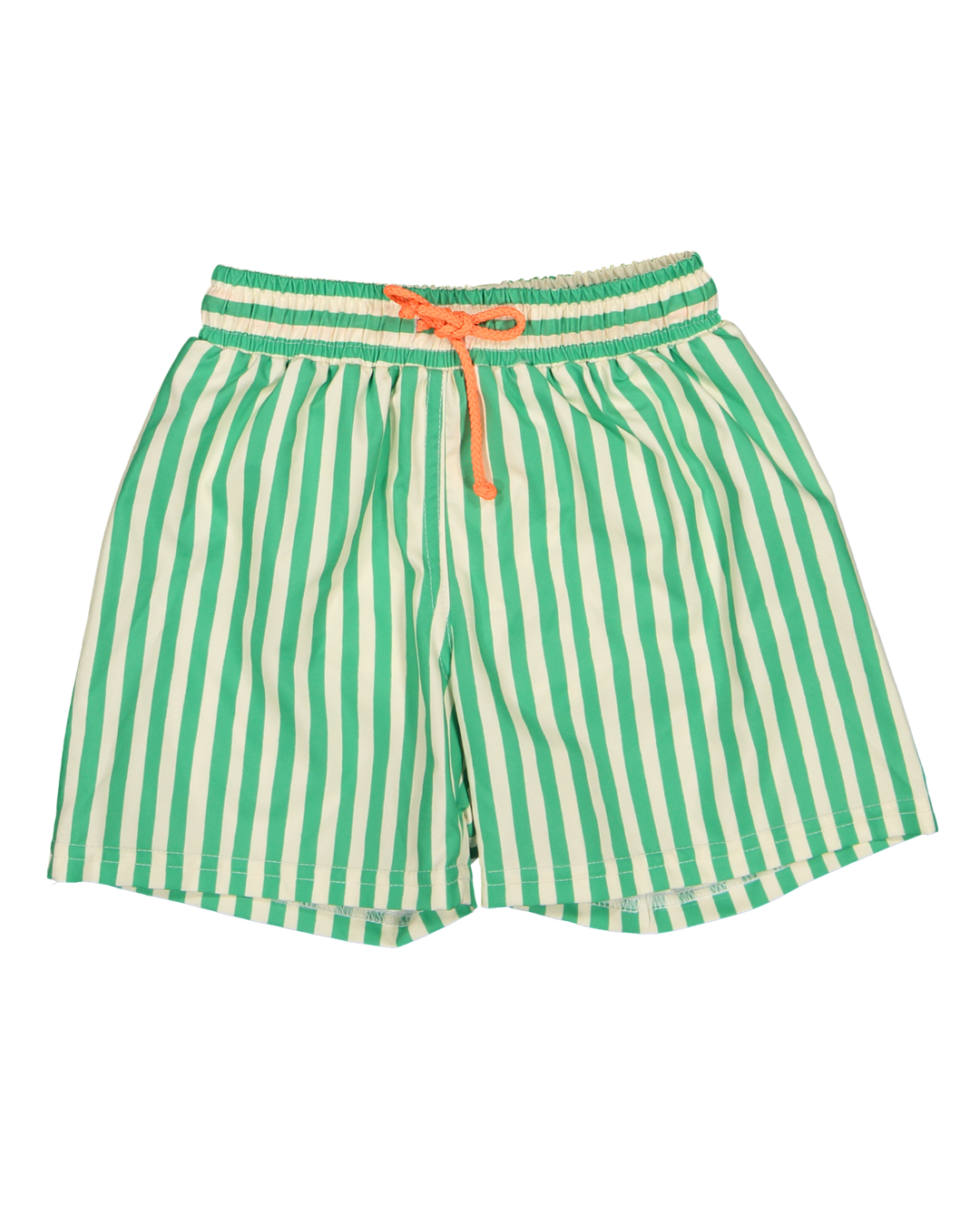 men green striped swim shorts elastic waistband

