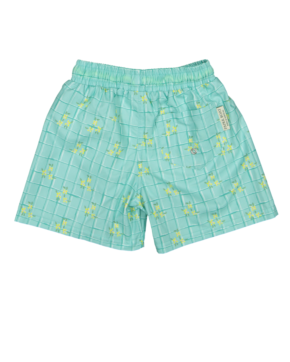 mens aqua swim shorts grid floral print summer beach shorts
