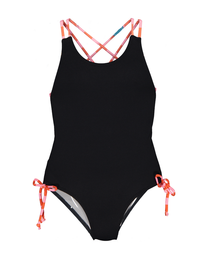 Swimsuit Textured Black Combo - سباح