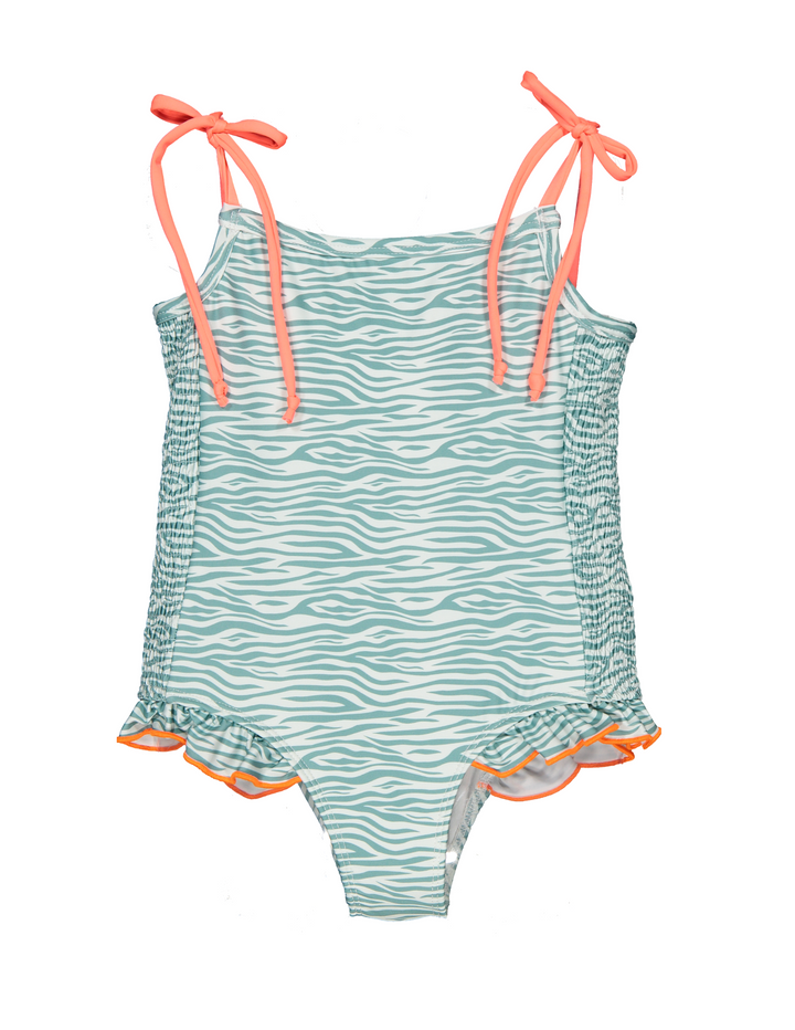 Swimsuit Zebra Stripes Frilled - سباح