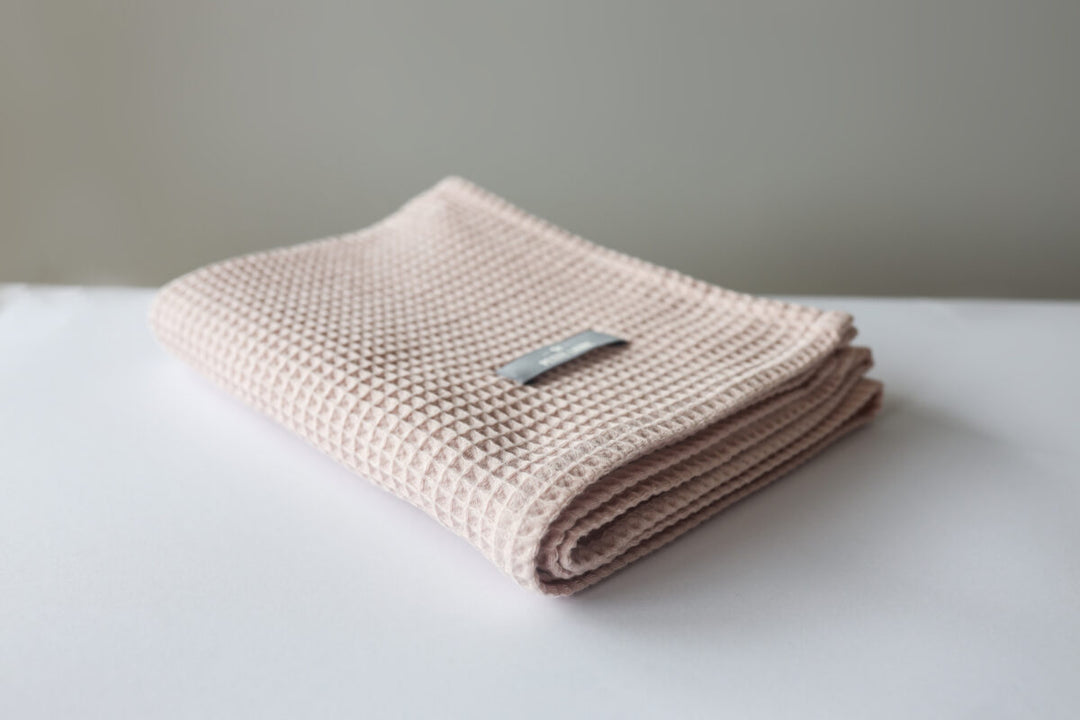 Blanket Cotton Waffle Nude Pink - قماط
