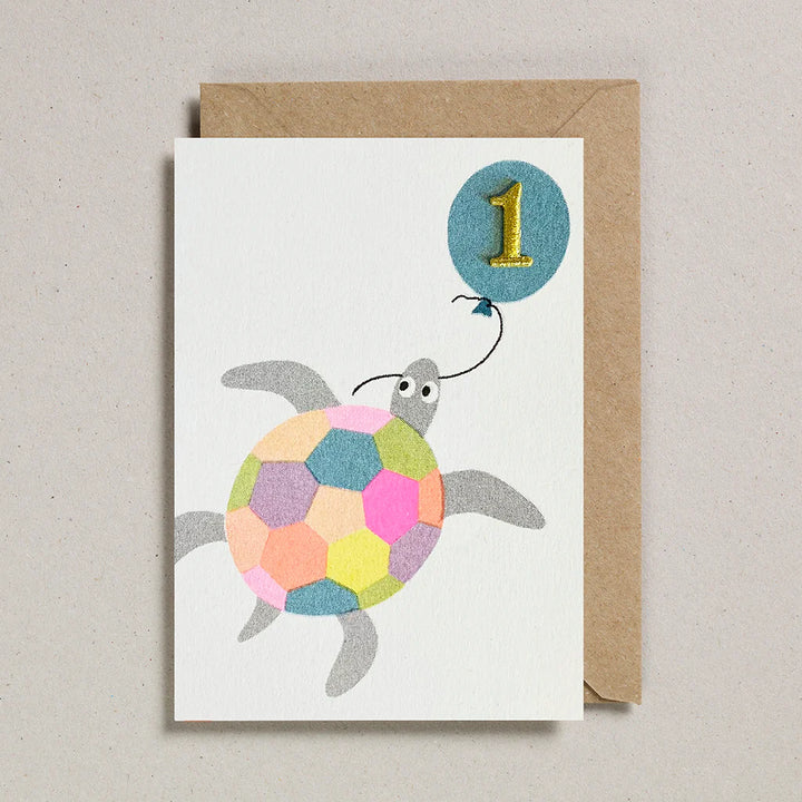 Kids birthday greeting card with illustrated design and premium cardstock