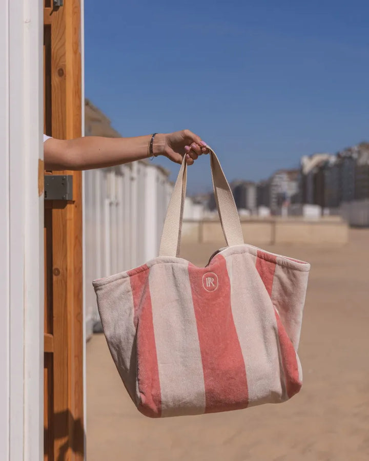 Place Reservee Pink Lemonade beach bag with inner pocket