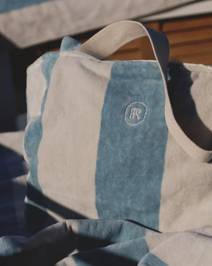 Place Reservee Atlantic blue beach bag with inner pocket