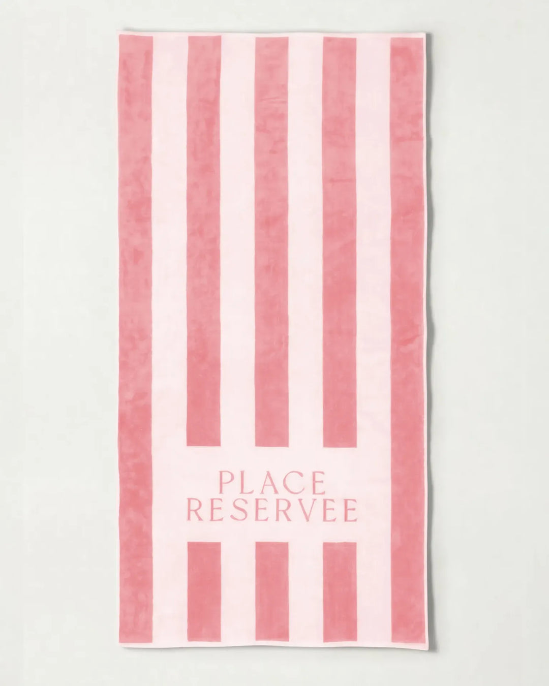 Place Reservee Pink Lemonade striped cotton beach towel