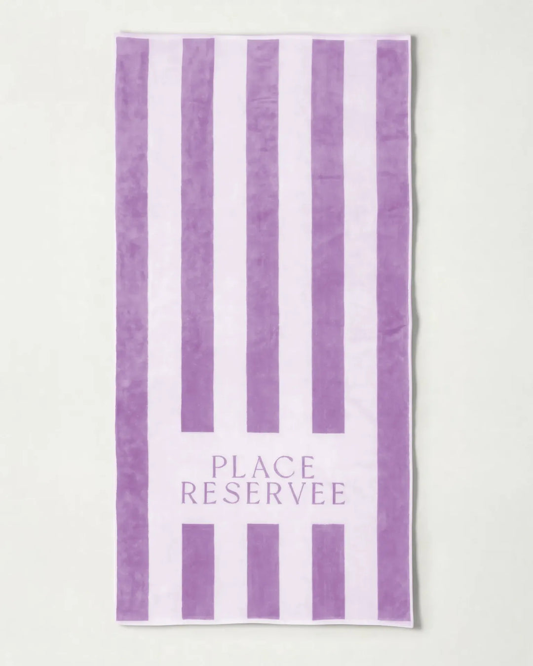 Place Reservee lavender striped cotton beach towel