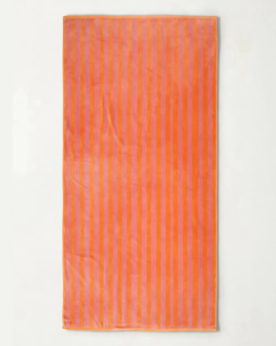 Place Reservee CABANE striped beach towel in Peach and Pink Lemonade