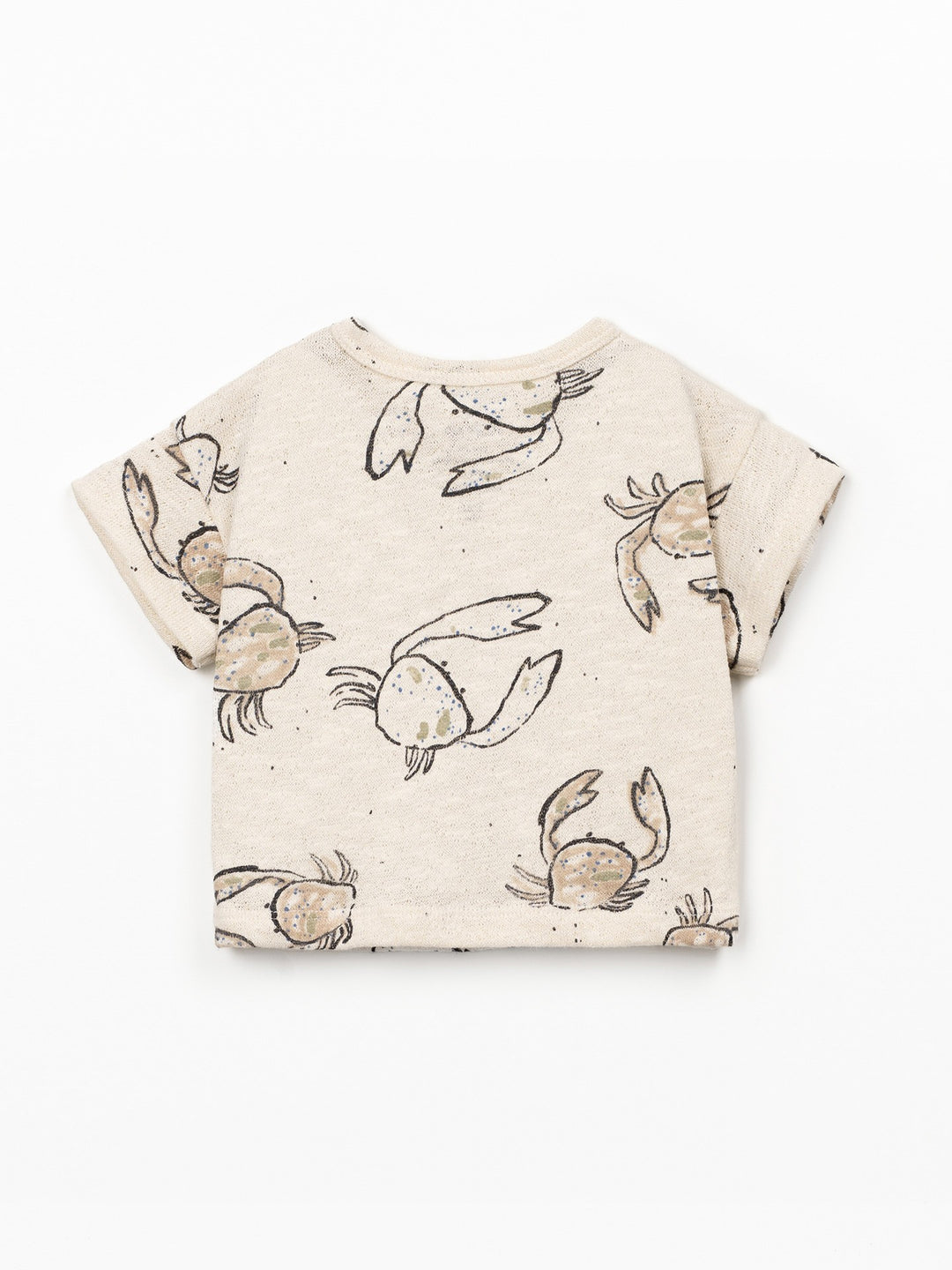 Baby boy crab print T-shirt in natural fibers by Play Up
