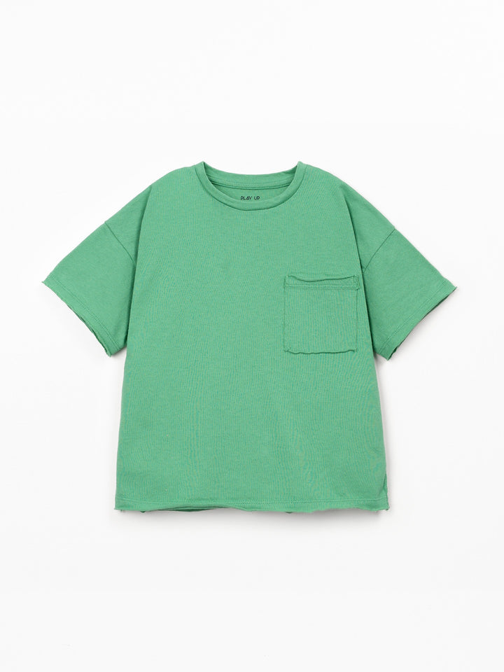 Boys soft natural fabric T-shirt with chest pocket and relaxed fit