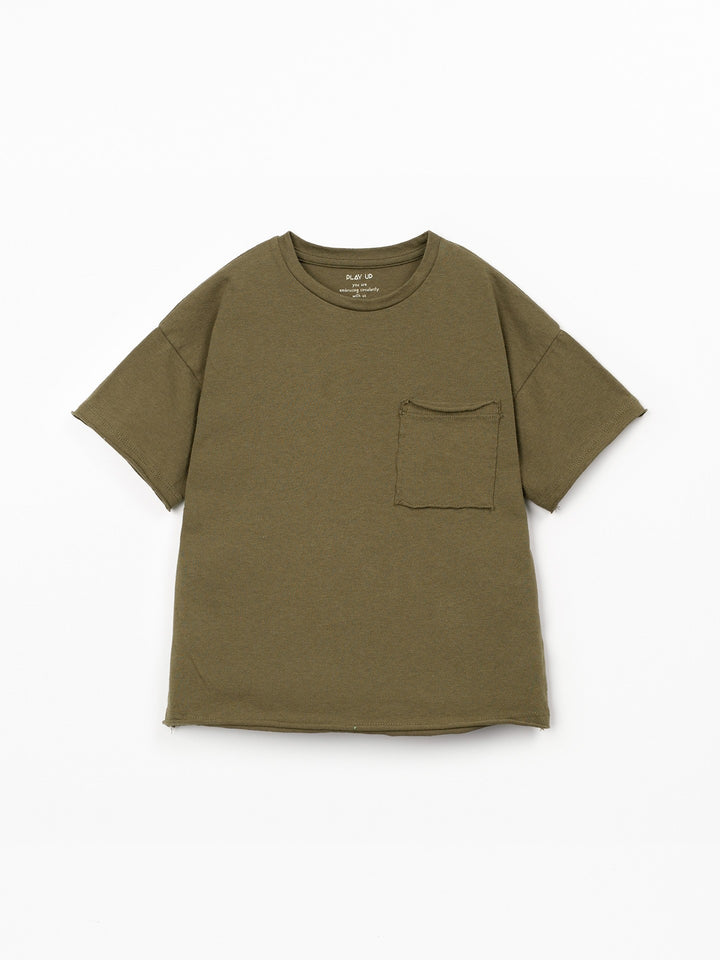 Boys soft natural fabric T-shirt with chest pocket and relaxed fit