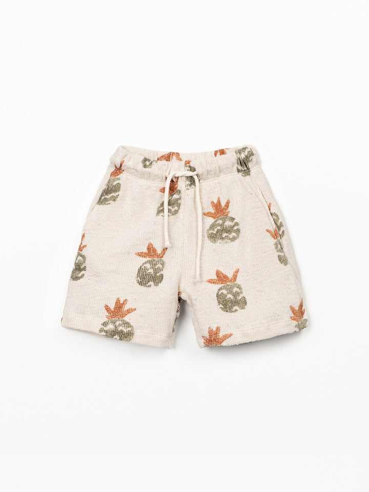 Boy printed shorts in organic cotton blend by Play Up
