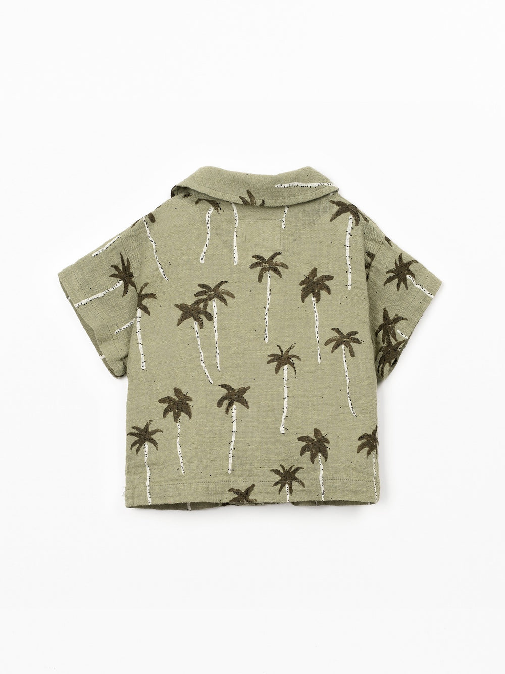 Baby boy palm tree print shirt in organic cotton by Play Up
