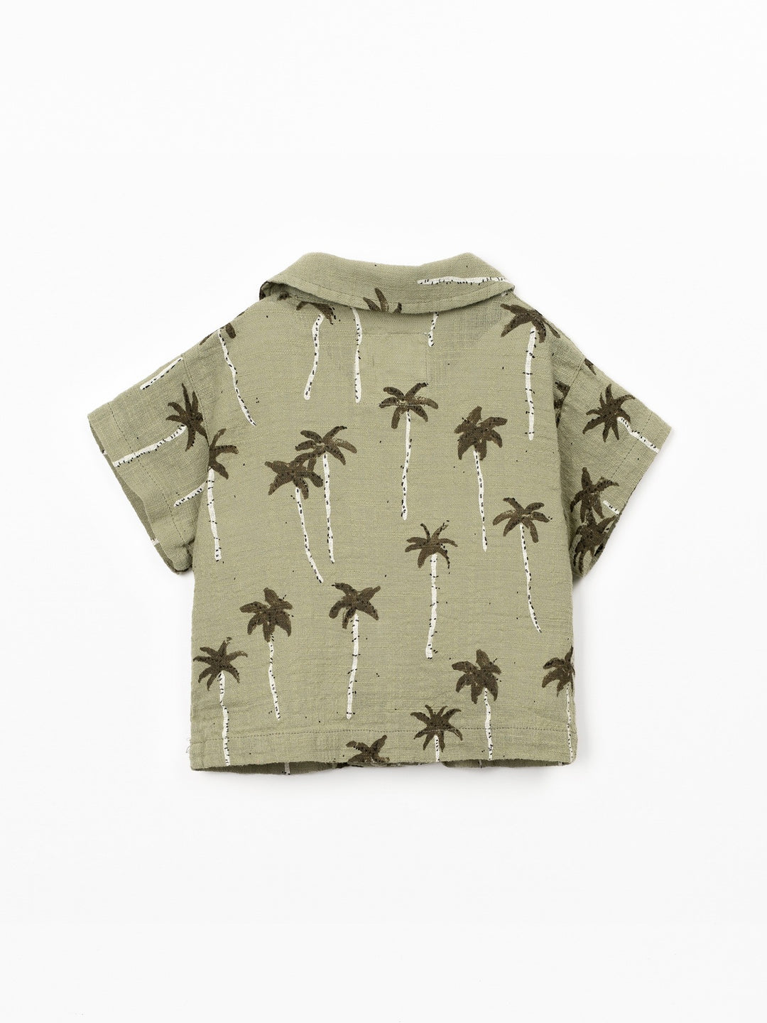 Baby boy palm tree print shirt in organic cotton by Play Up