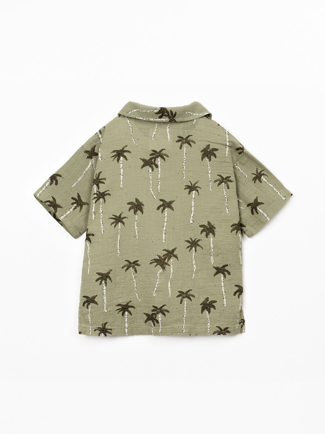 Baby boy palm tree print shirt in organic cotton by Play Up