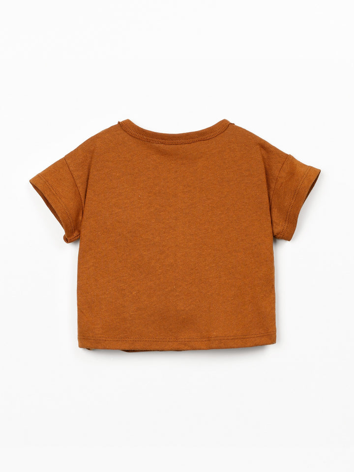 Baby boy natural fiber T-shirt by Play Up in soft organic cotton and linen blend