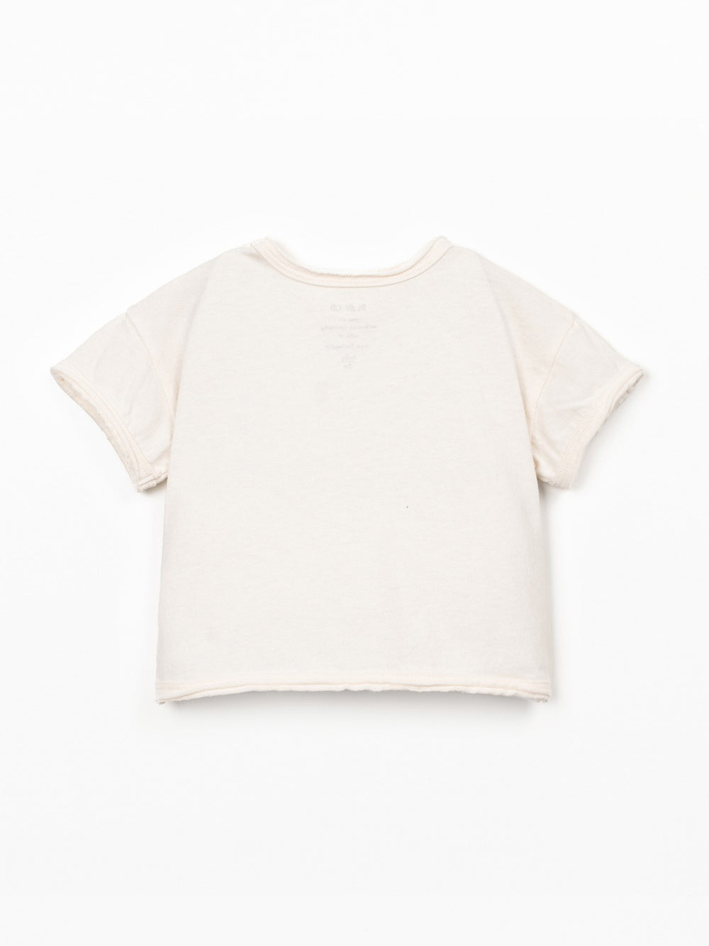 Baby boy organic cotton T-shirt by Play Up with artistic fruit print in natural ecru colour