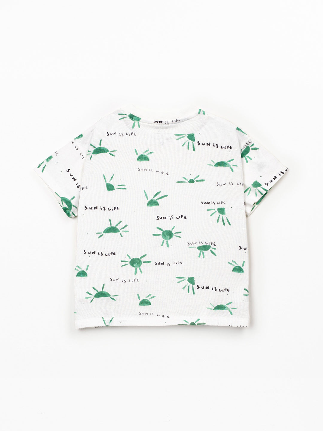 boy UV protection T-shirt with green sun print by Play Up
