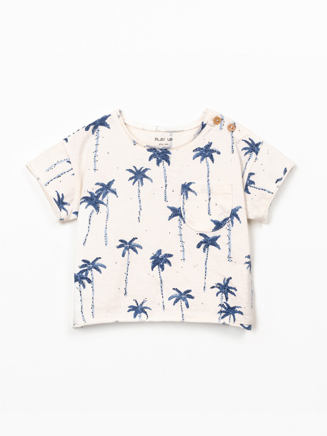 Baby boy palm tree print T-shirt in organic cotton by Play Up
