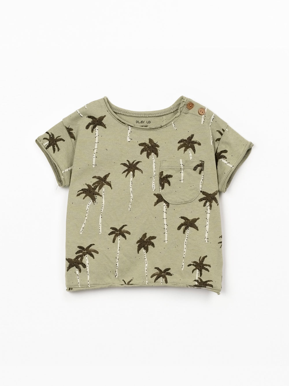 Baby boy palm tree print T-shirt in organic cotton by Play Up