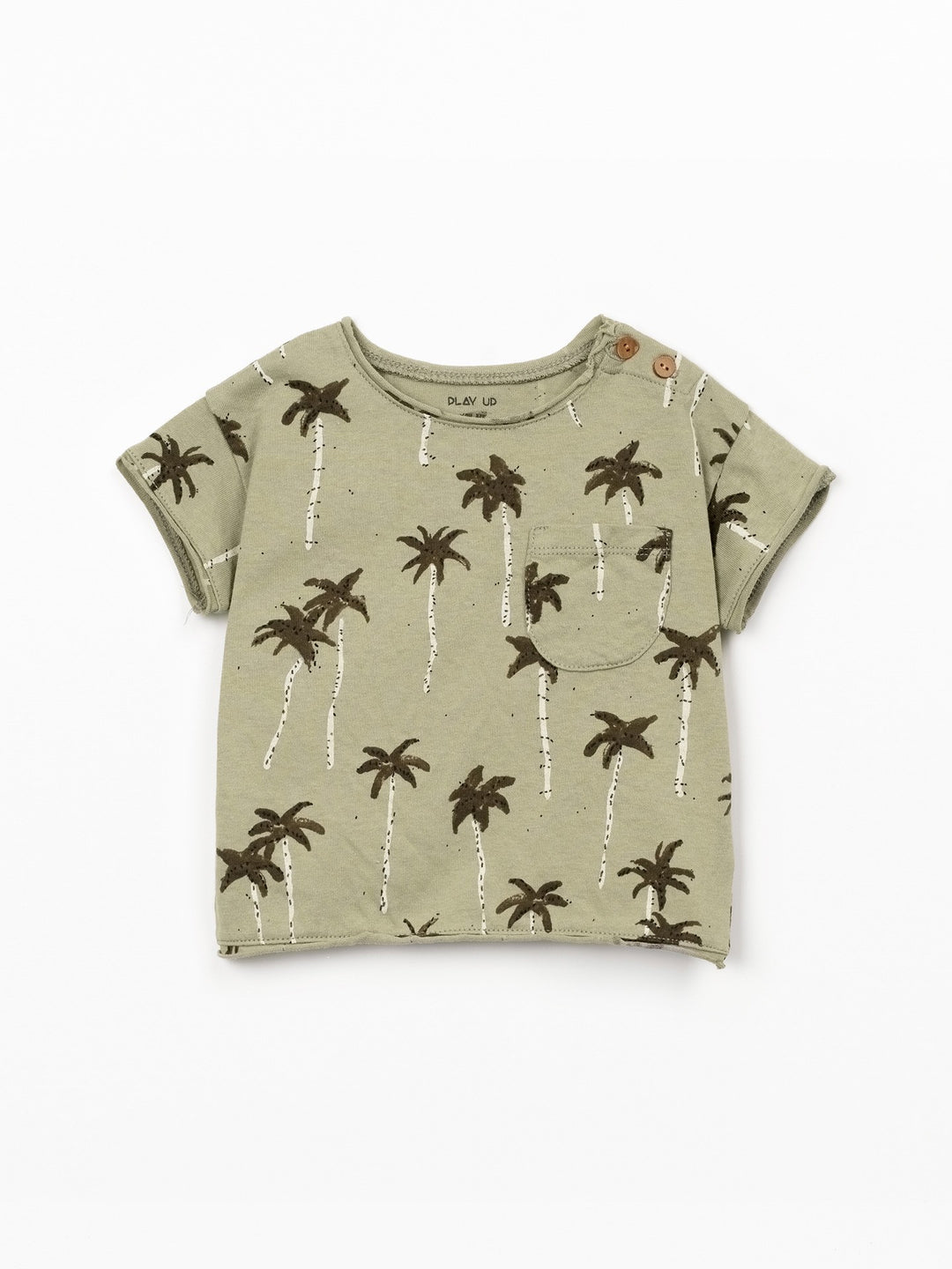 Baby boy palm tree print T-shirt in organic cotton by Play Up