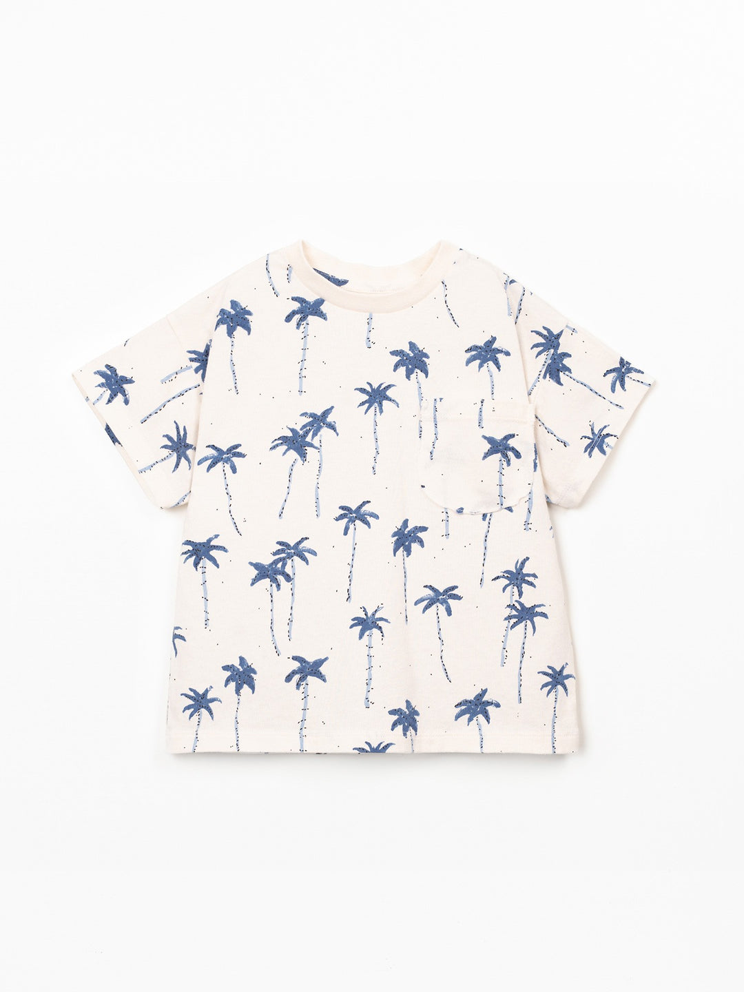 Boy palm tree print T-shirt in organic cotton by Play Up