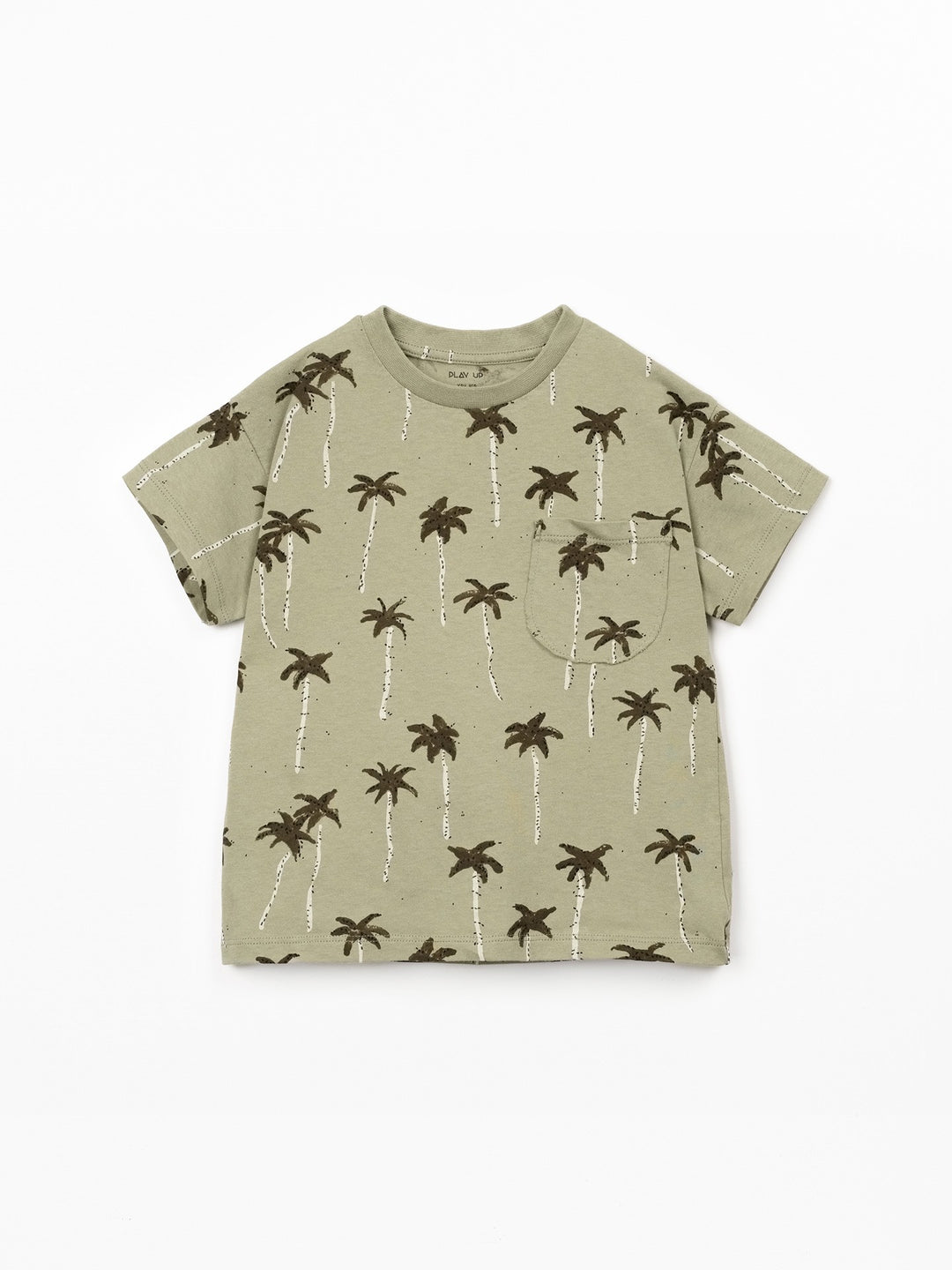 Boy palm tree print T-shirt in organic cotton by Play Up