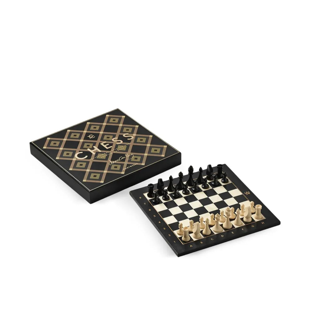 Printworks Anna Cramling black and gold wooden chess set

