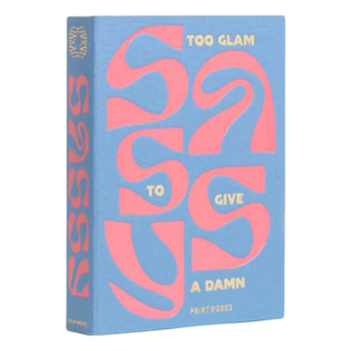 Sassy jewellery box in blue and pink with book-inspired design and organised compartments for jewellery storage