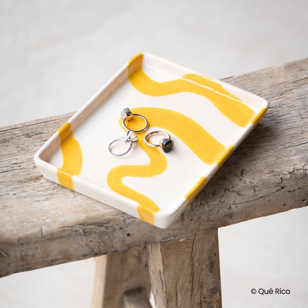 Tray Javier - Spanish Swirls Yellow - صينية