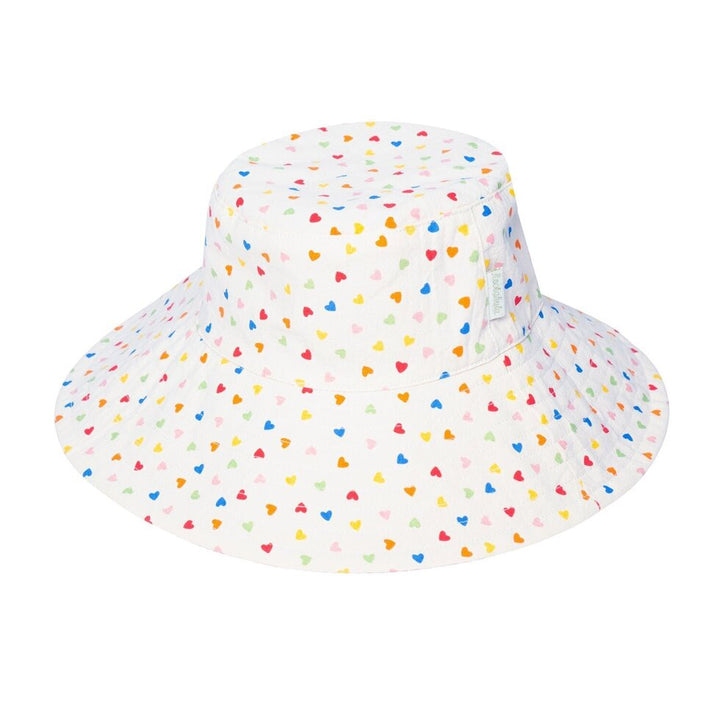 Rainbow Hearts Reversible Sun Hat - قبعة