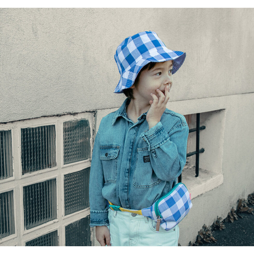 Retro Check Bucket Hat - قبعة