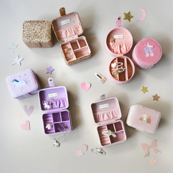 Confetti Glitter Gold Jewellery Box  - مستلزمات