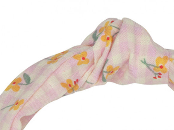 Buttercup Gingham Knotted Headband - مستلزمات