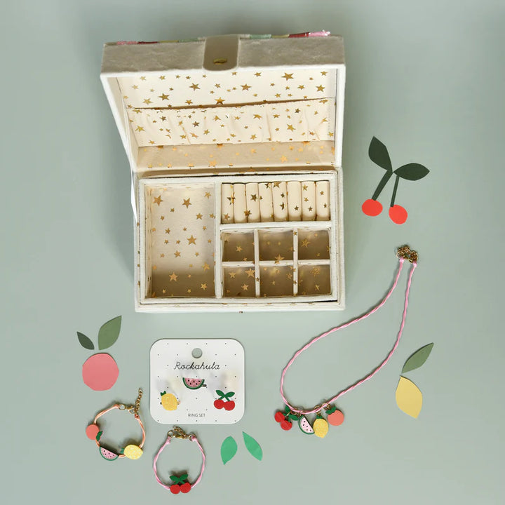 Rockahula Carnival Rainbow large jewellery box with vibrant rainbow design