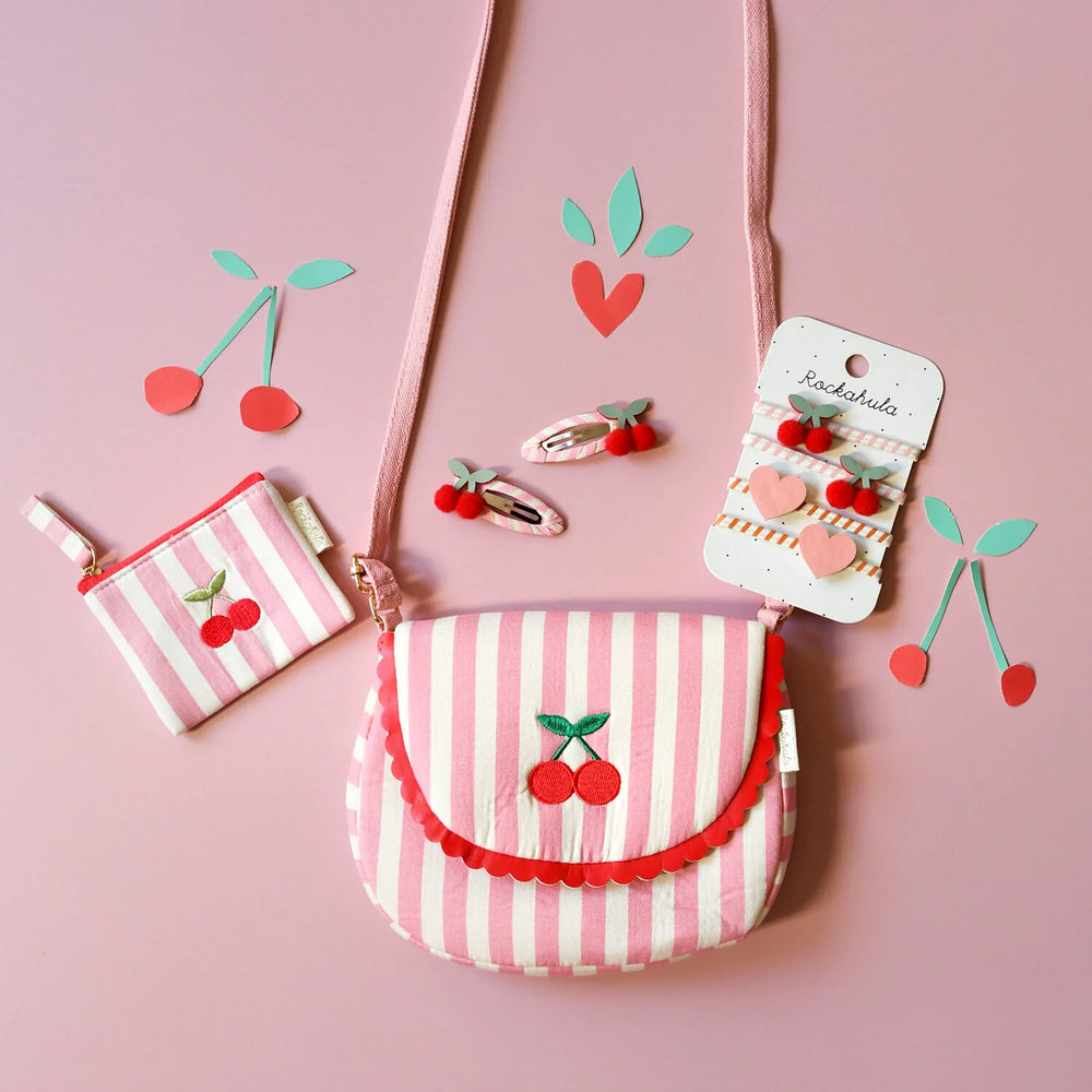 Rockahula Cherry Kiss scallop kids bag with cherry motif and scalloped detail