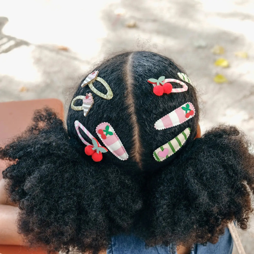 Rockahula Kids stripy cherry hair clips for children