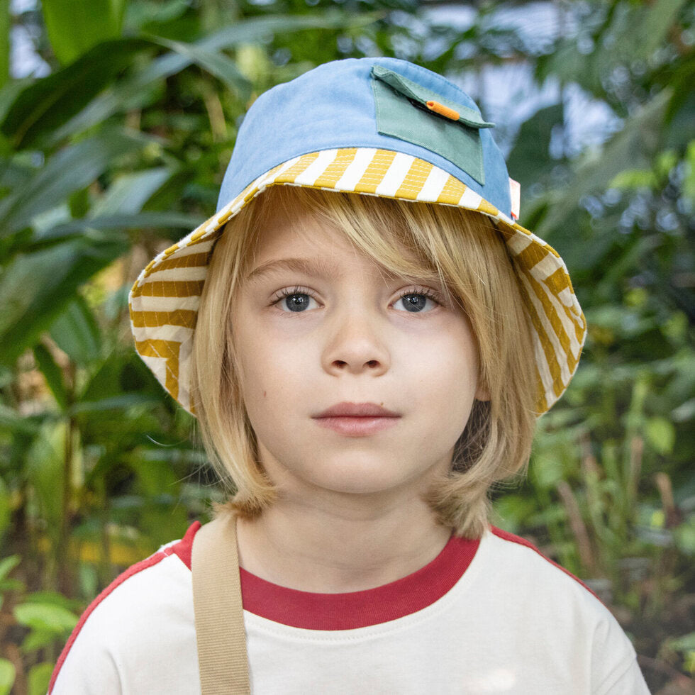 Colour Block Sun Hat - قبعة