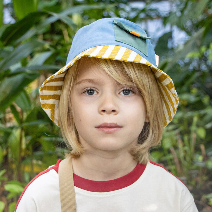 Colour Block Sun Hat - قبعة
