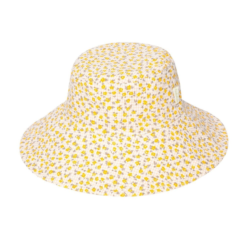 Ditsy Gingham Reversible Sun Hat - قبعة