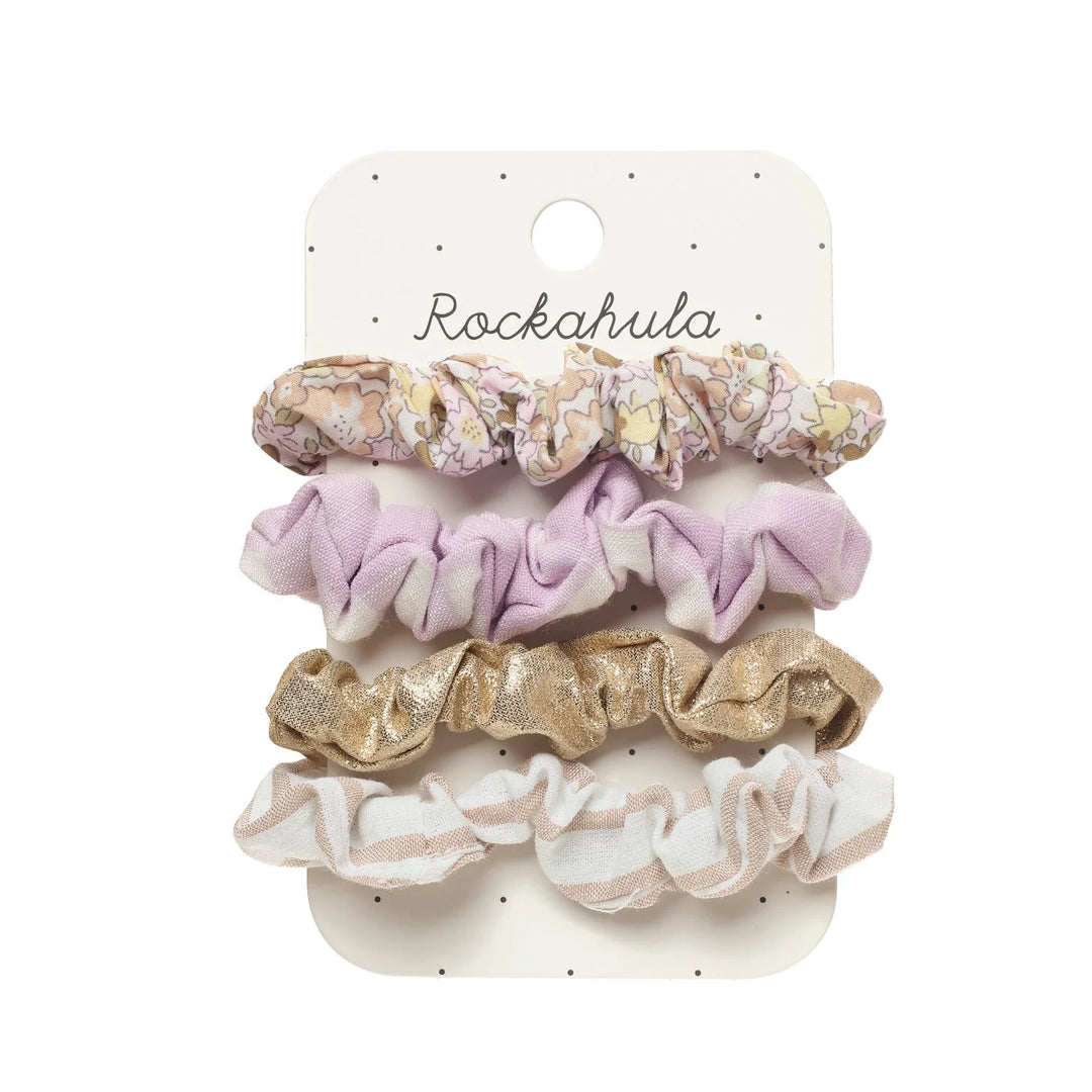 Rockahula Kids Fairytale Floral set of four colourful girls’ scrunchies