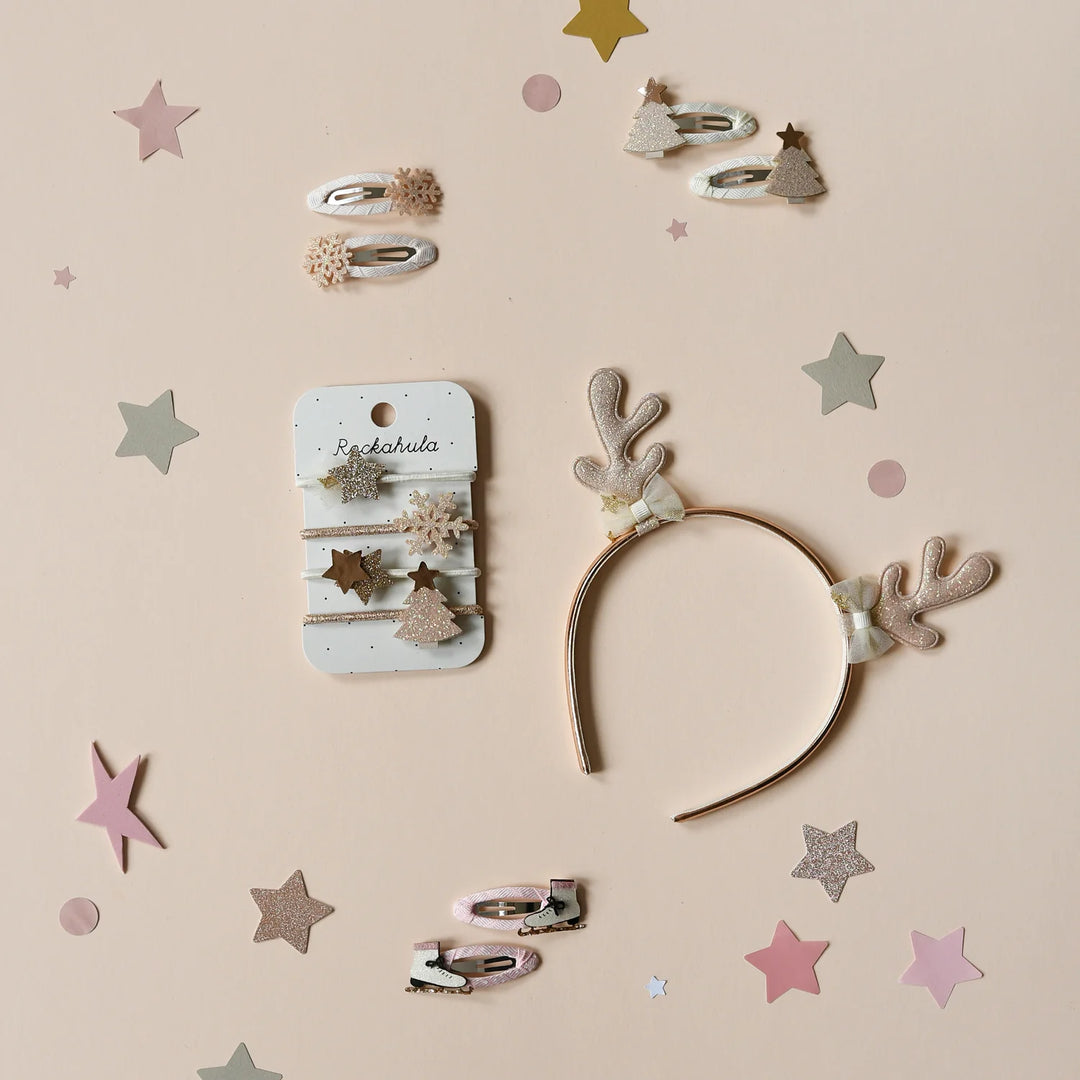 Golden Reindeer Headband - مستلزمات