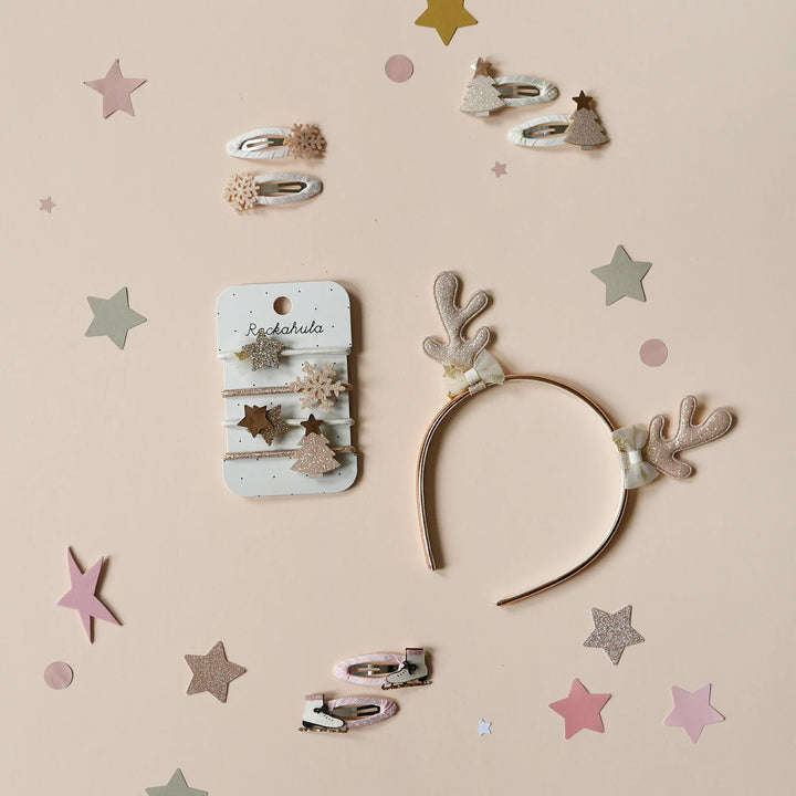 Golden Reindeer Headband - مستلزمات