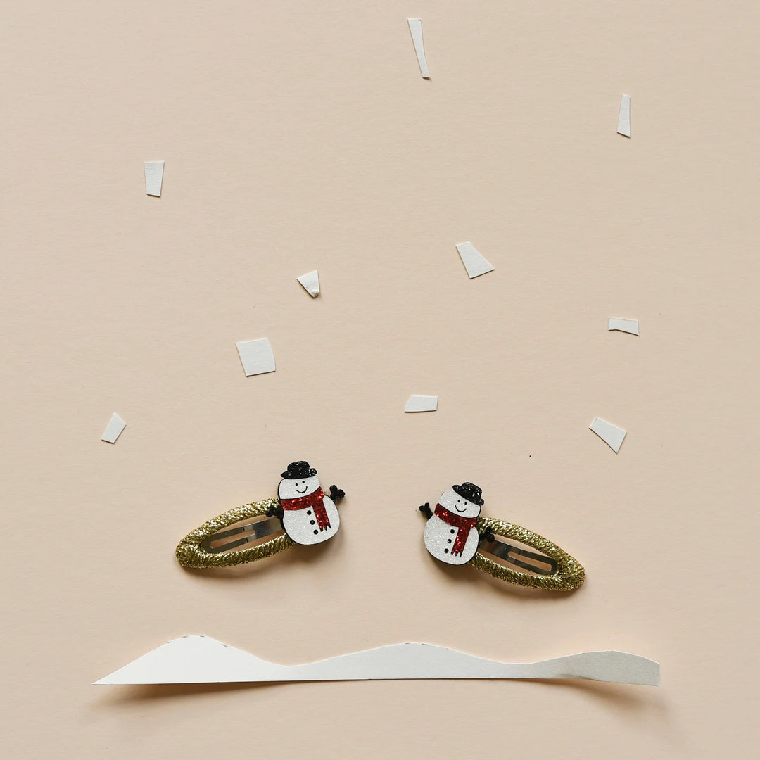 Snowman Glitter Clips - مستلزمات