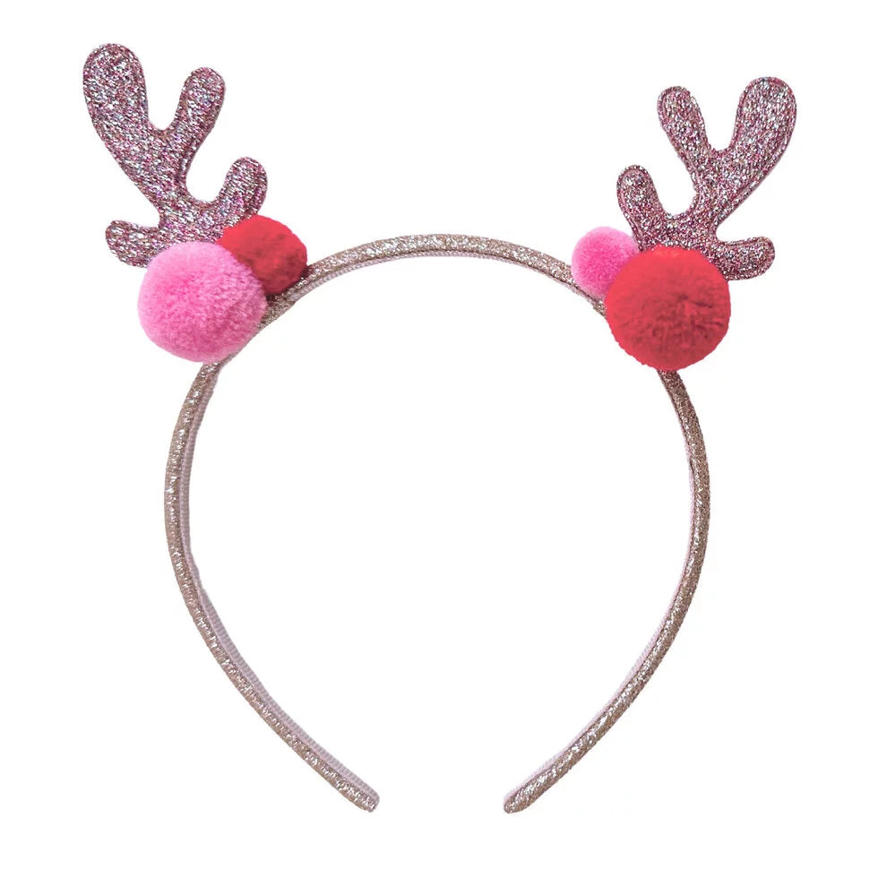 Jolly Pompom Reindeer Ears Headband - مستلزمات