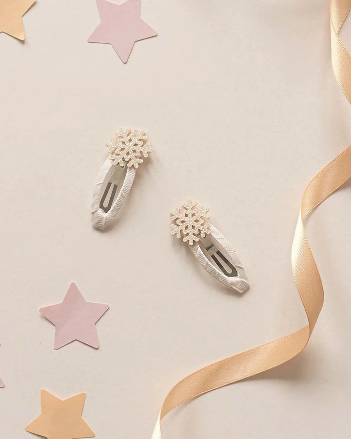Shimmer Snow Flake Clips - مستلزمات